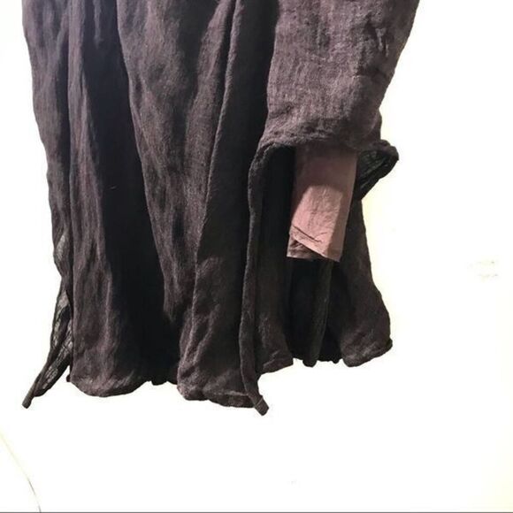 DIGBY’S BOUTIQUE Italian Silk blend Size small Asymmetric skirt Brown - Picture 4 of 12